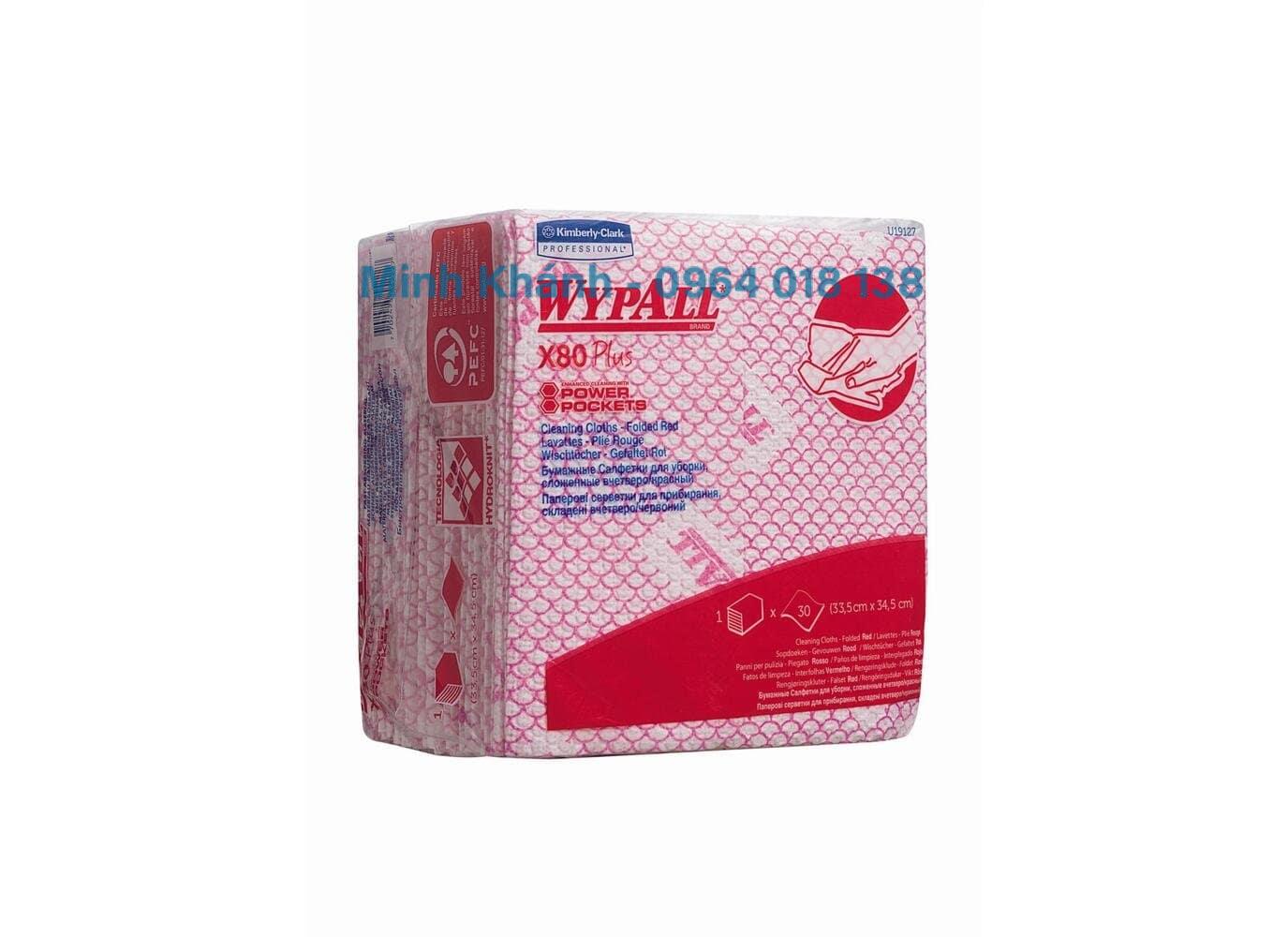 19127 - Wypall X80 Plus Cloth Khăn lau thấm dầu chuyên dụng trong chế biến thực phẩm - Kimberly Clark - Ảnh 2