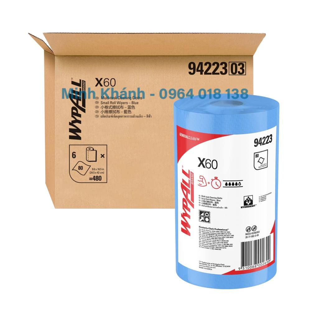 94223 - WYPALL X60 SMALL ROLL WIPERS - GIẤY LAU THẤM DẦU DẠNG CUỘN - KIMBERLY CLARK